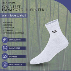 Fitness Mantra® 5 Pairs Cotton Crew Socks | Free Size| Padded Cushion| Breathable| Daily Use| Mid Length Socks|