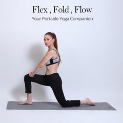 Fitness Mantra® 4mm Anti-Slip Yoga Mat for Yoga Exercise |Qnty.-1 Pcs.| With Carrying Strap| Grey|