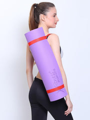 Fitness Mantra® 4mm Anti-Slip Yoga Mat for Yoga Exercise |Qnty.-1 Pcs.| With Carrying Strap| Purple|