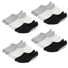 Fitness Mantra® 12 Pairs Premium Loafer/No Show Anti Slip Free Size Cotton Socks for Men's and Women's