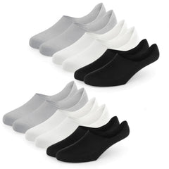 Fitness Mantra® 6 Pairs Premium Loafer/No Show Anti Slip Free Size Cotton Socks for Men's and Women's