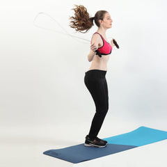 Fitness Mantra® Adjustable Skipping Rope for Men & Women |Jumping Rope for Fitness |1 Piece| (Advance| Black + Red)