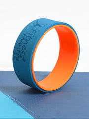 Fitness Mantra® Yoga Wheel For Men & Women| Backbends, Stretching, Exercise| Exercise Roller| Yoga Equipment| |Teal + Orange