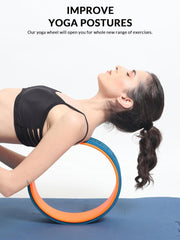 Fitness Mantra® Yoga Wheel For Men & Women| Backbends, Stretching, Exercise| Exercise Roller| Yoga Equipment| |Teal + Orange